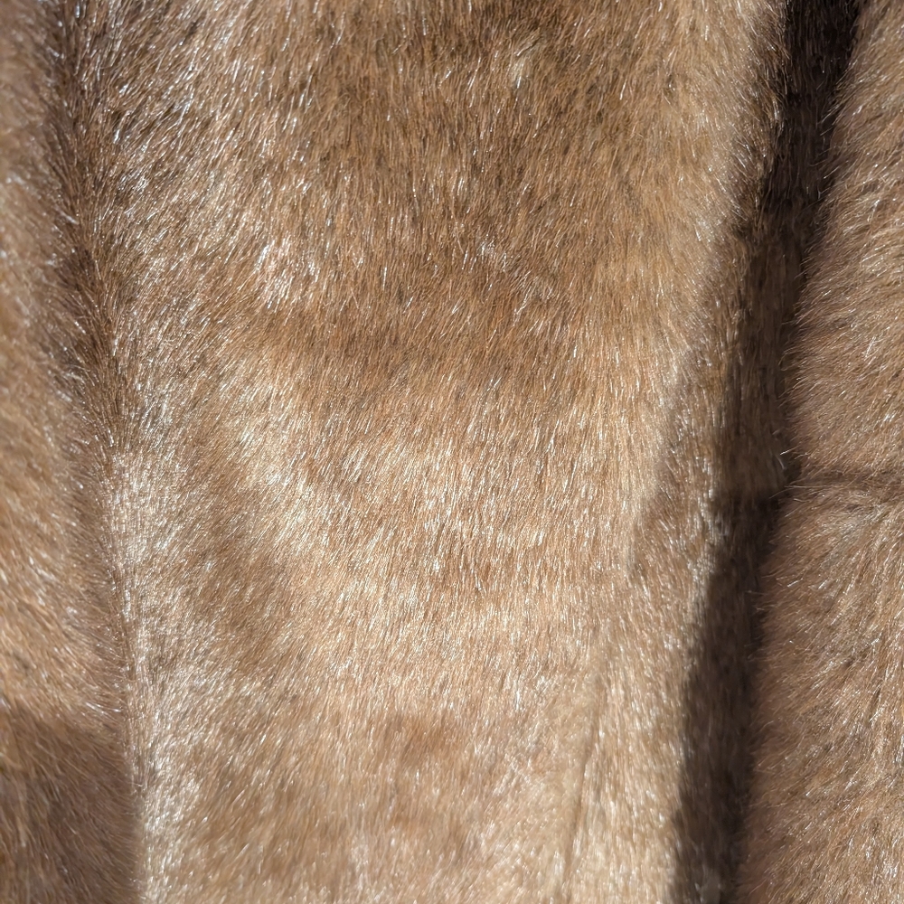 Luxurious Faux Fur Coat in Brown - Picture 3 of 4